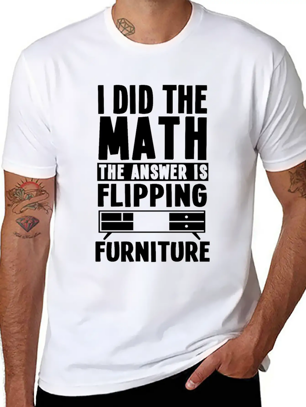 Funny Furniture Flipping Saying Relaxed Everyday Tee – Lightweight And Durable Cotton