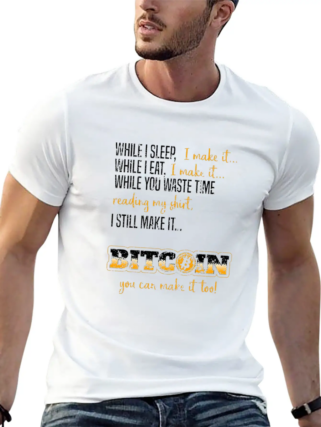 Funny Gift Bitcoin Crypto JUST Shirt Breathable Soft Cotton T-Shirt – Timeless Casual Look