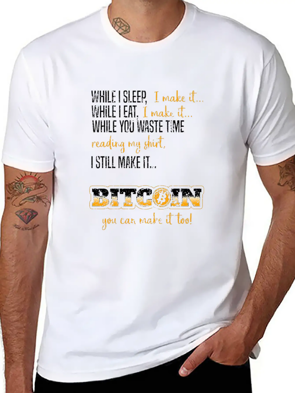 Funny Gift Bitcoin Crypto JUST Shirt Breathable Soft Cotton T-Shirt – Timeless Casual Look