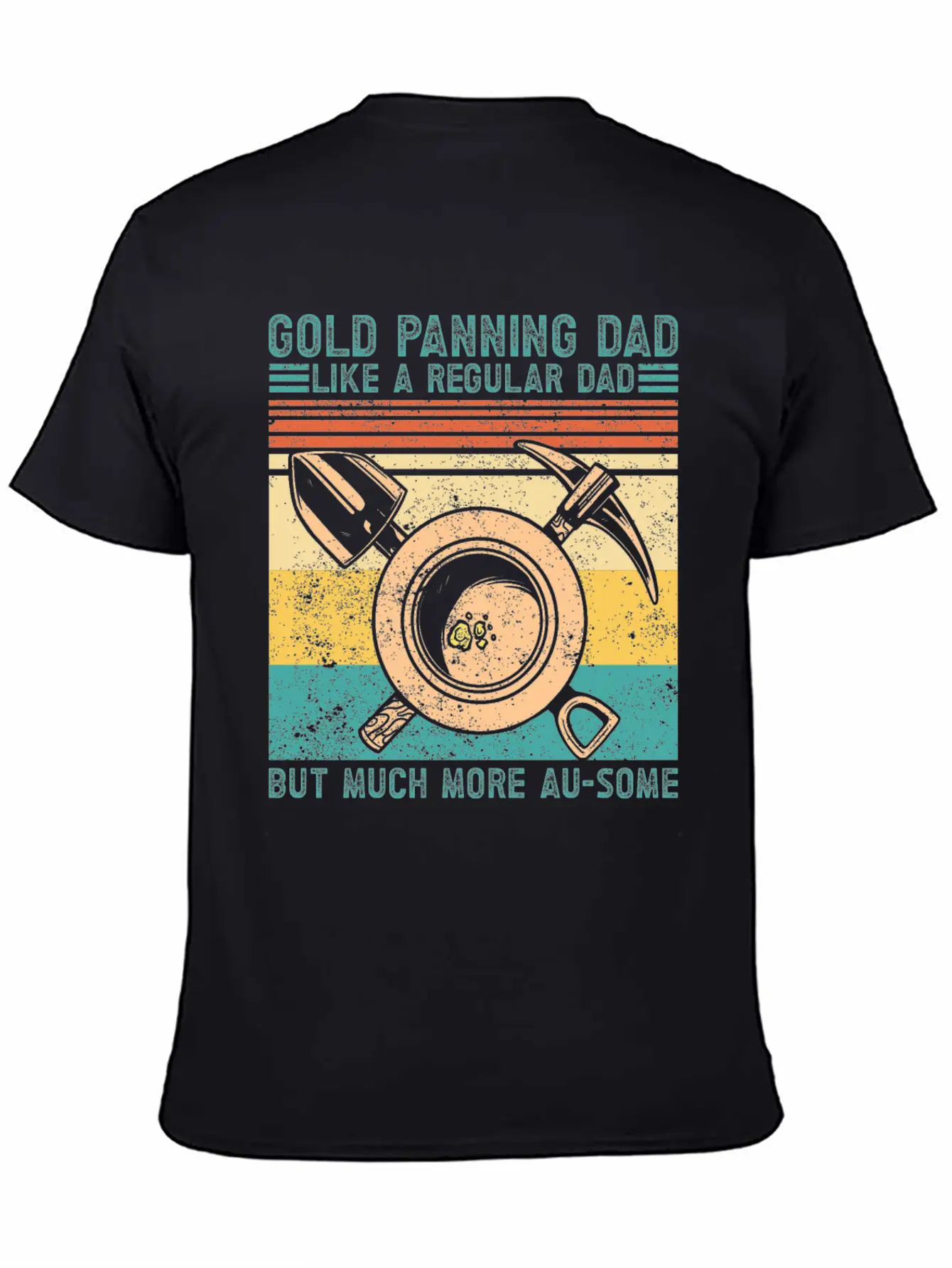 Funny Gold Panning Gold Prospectors Gold Miner Dig Basic Graphic T-Shirt – Daily Comfort In Soft Cotton