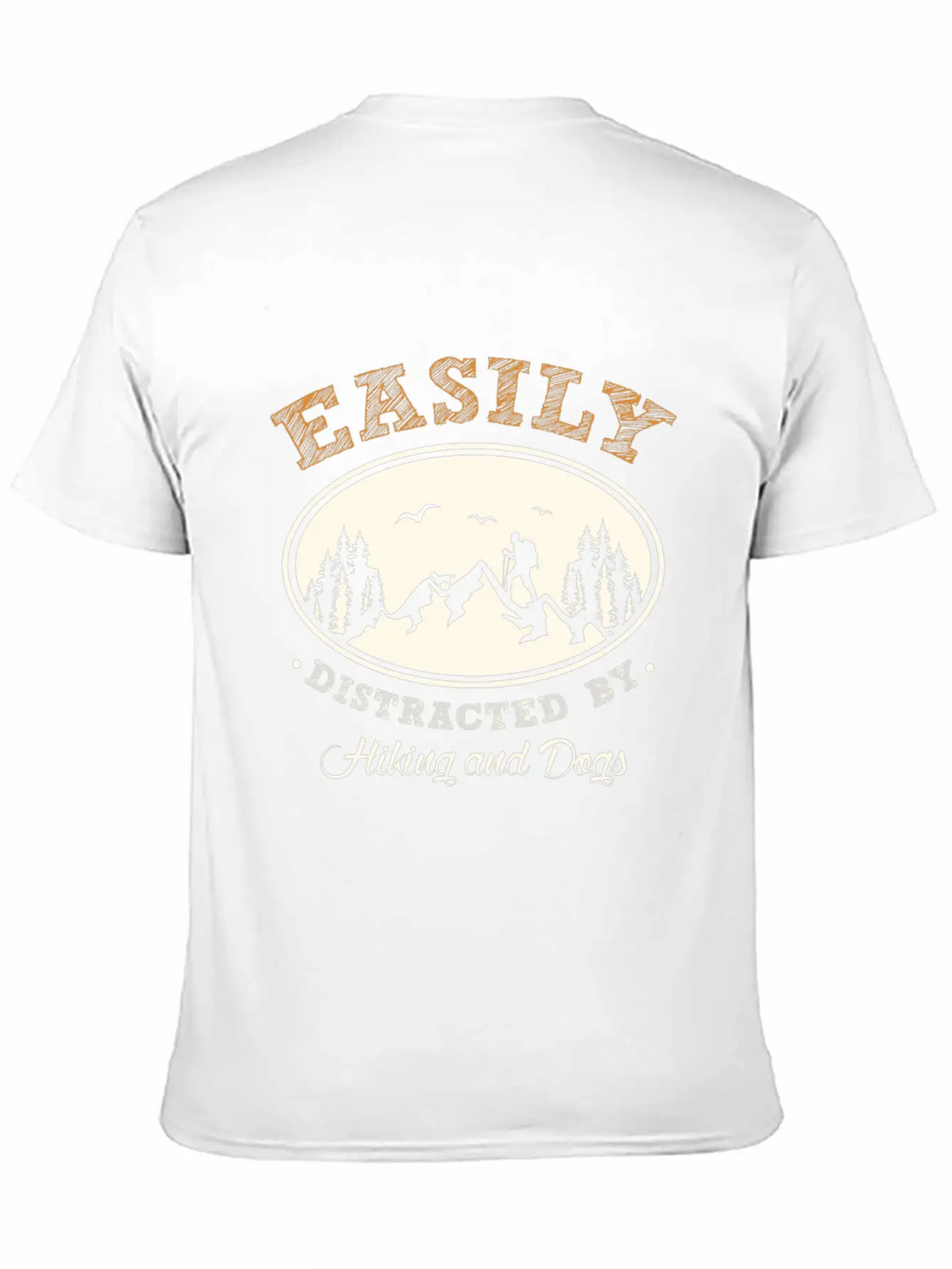 Funny Hiking Hiking With Dog Timeless Short Sleeve Tee – Comfy And Minimalist Design