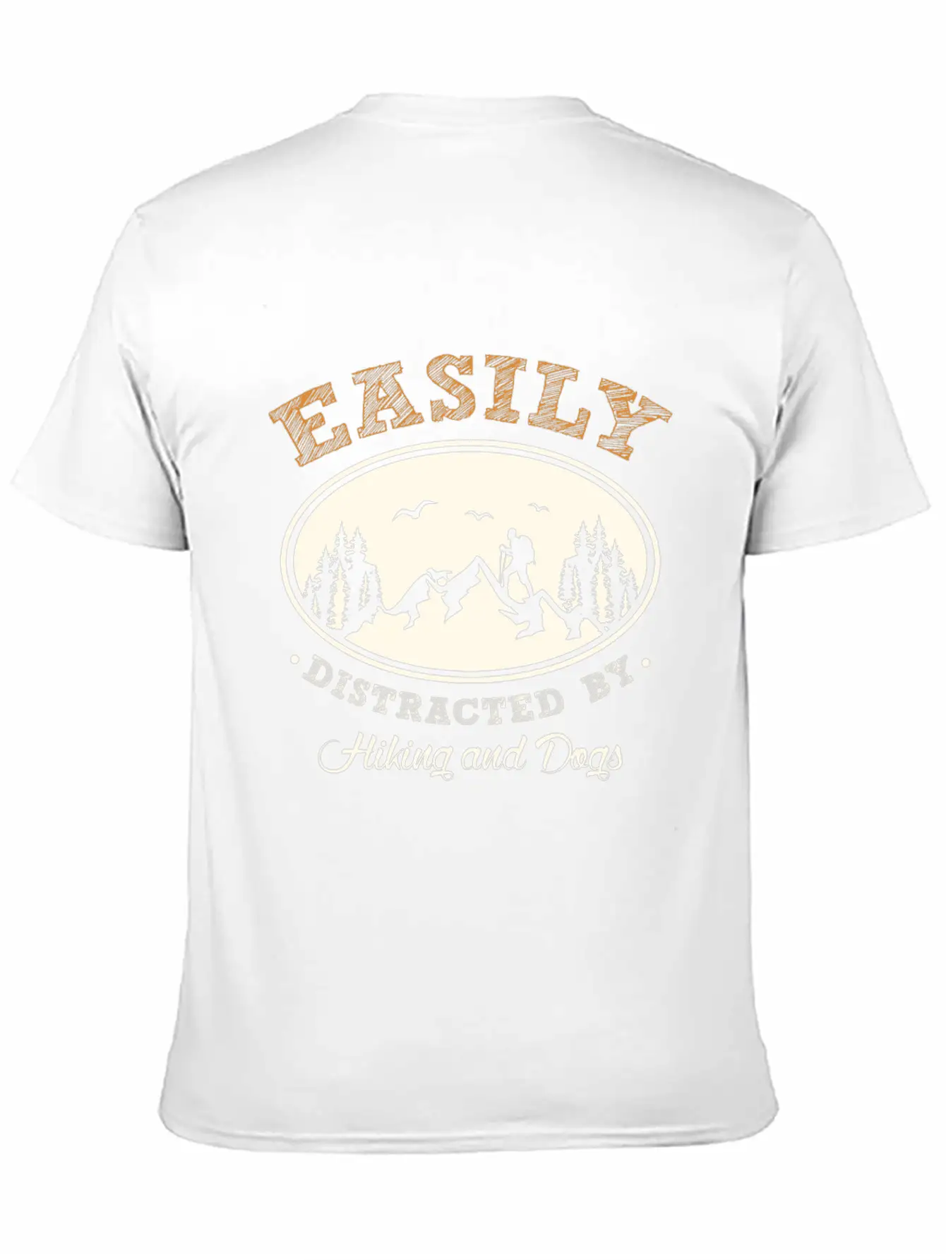 Funny Hiking Hiking With Dog Timeless Short Sleeve Tee – Comfy And Minimalist Design