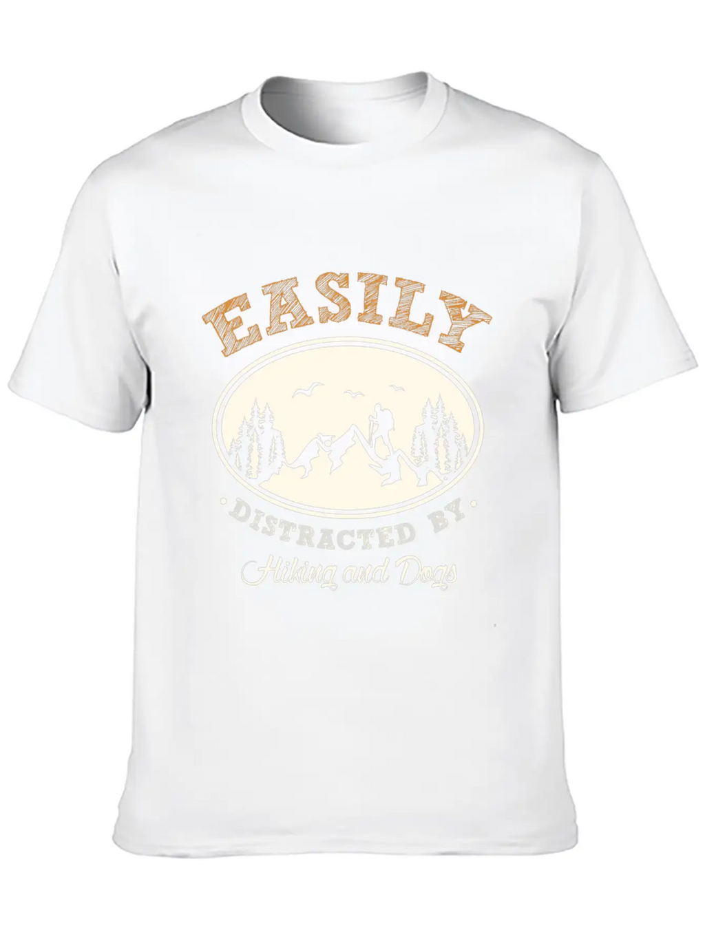 Funny Hiking Hiking With Dog Timeless Short Sleeve Tee – Comfy And Minimalist Design