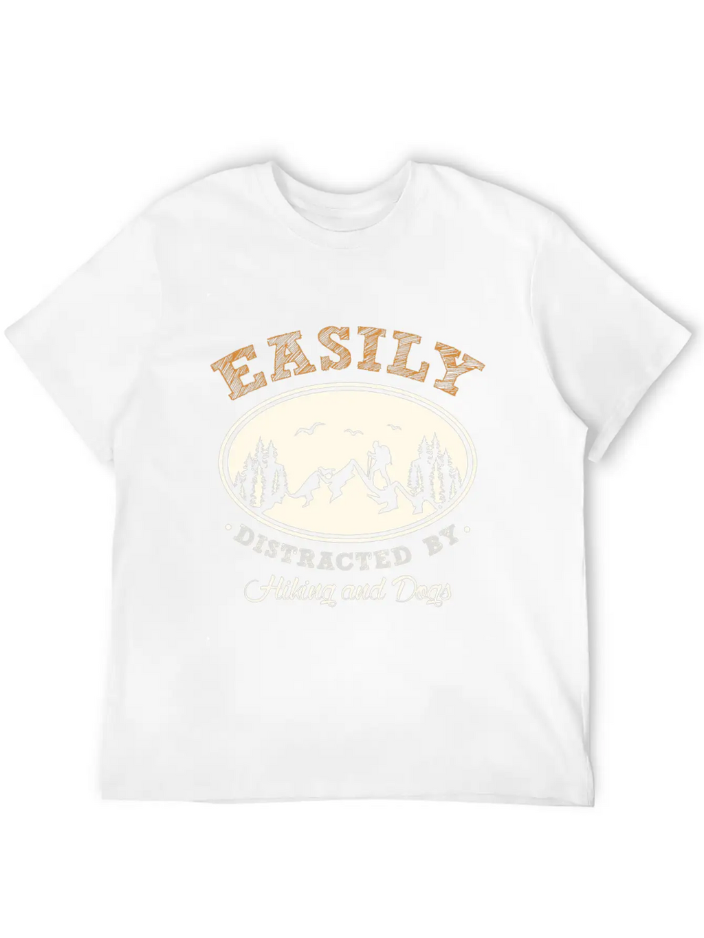 Funny Hiking Hiking With Dog Timeless Short Sleeve Tee – Comfy And Minimalist Design