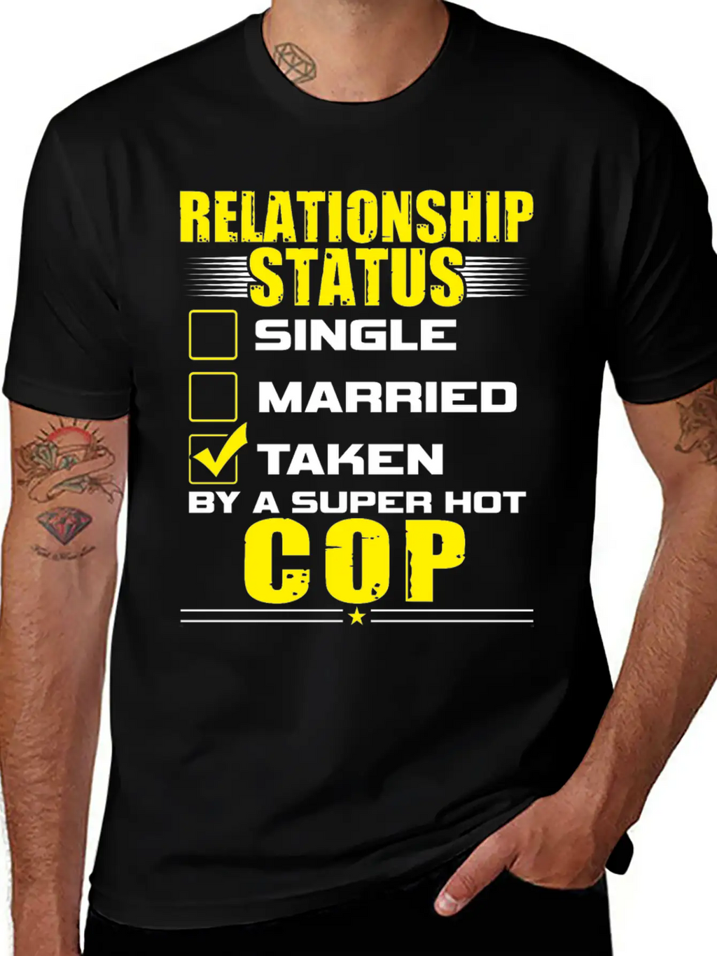 Funny His And Her Clothing Gift Idea Cop Unisex Casual T-Shirt – Clean Design For Daily Comfort
