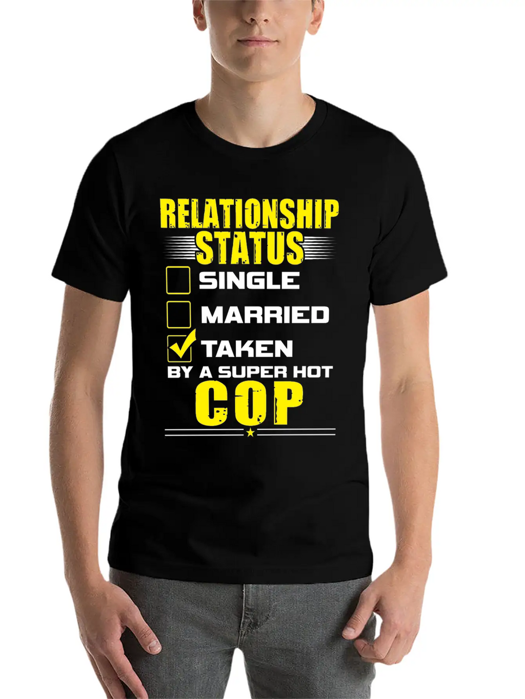 Funny His And Her Clothing Gift Idea Cop Unisex Casual T-Shirt – Clean Design For Daily Comfort