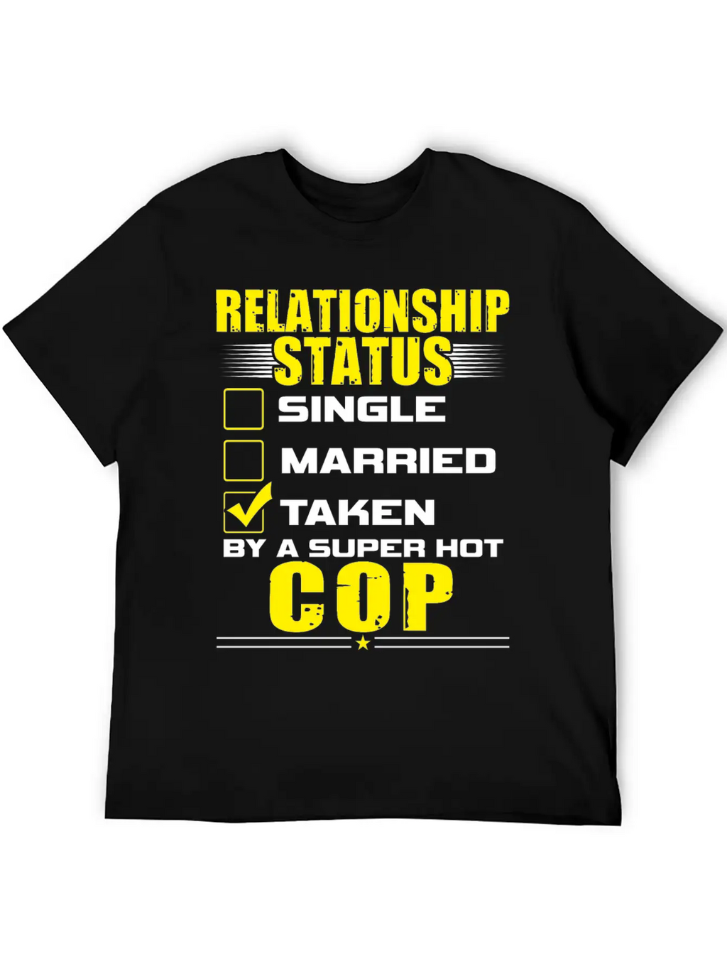 Funny His And Her Clothing Gift Idea Cop Unisex Casual T-Shirt – Clean Design For Daily Comfort