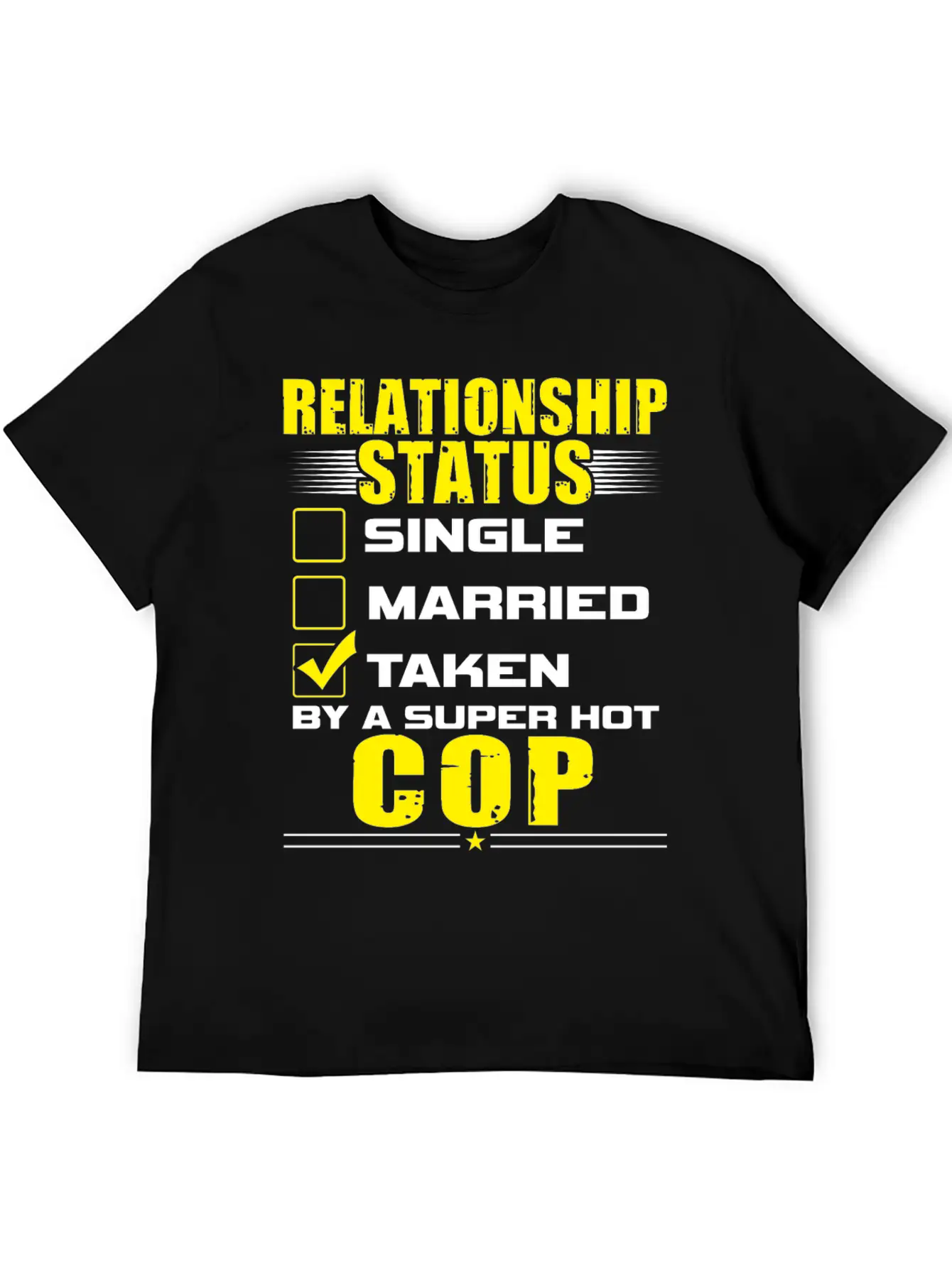 Funny His And Her Clothing Gift Idea Cop Unisex Casual T-Shirt – Clean Design For Daily Comfort