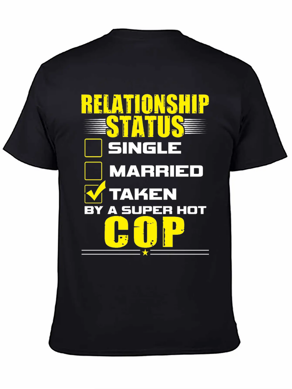 Funny His And Her Clothing Gift Idea Cop Unisex Casual T-Shirt – Clean Design For Daily Comfort