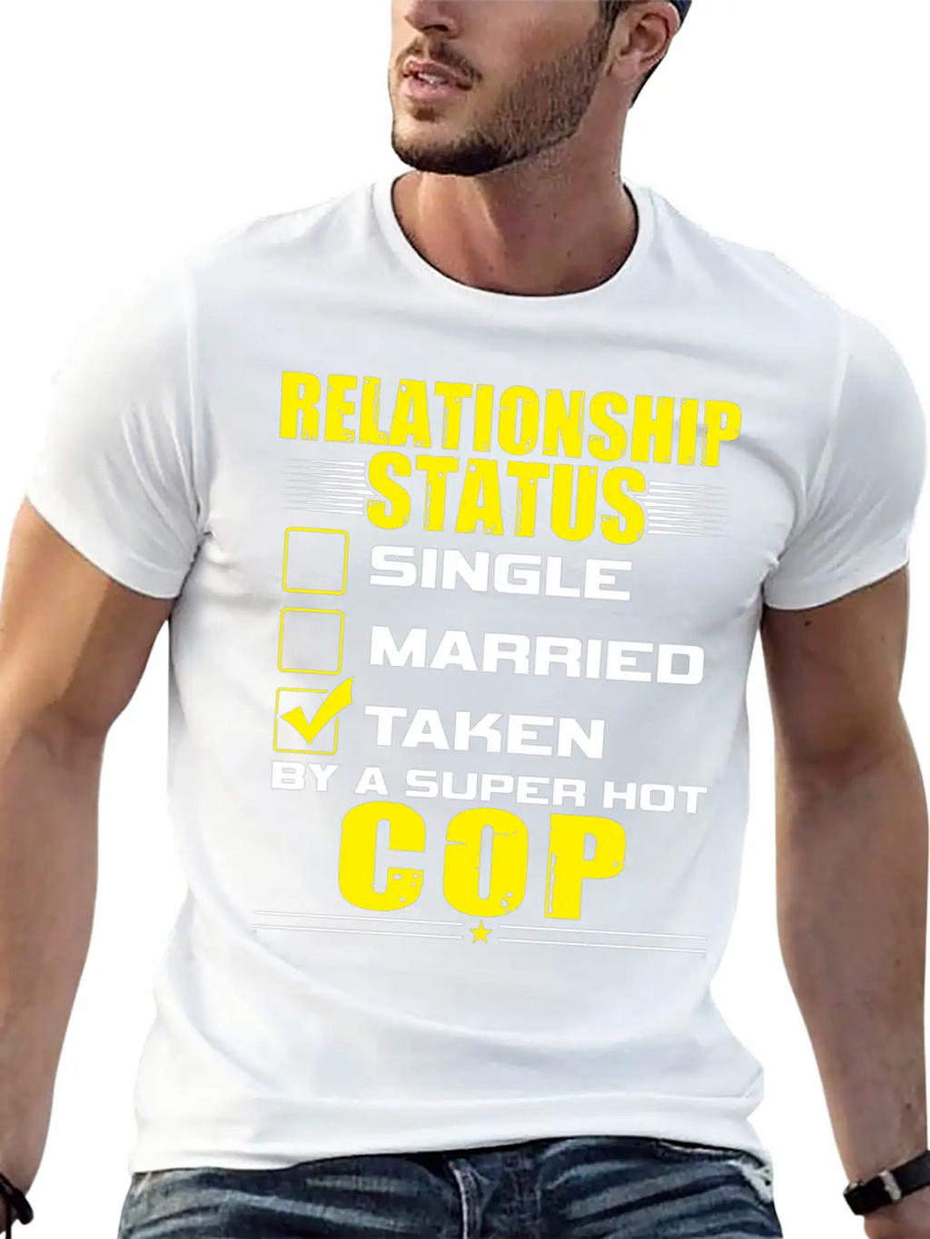 Funny His And Her Clothing Gift Idea Cop Unisex Casual T-Shirt – Clean Design For Daily Comfort