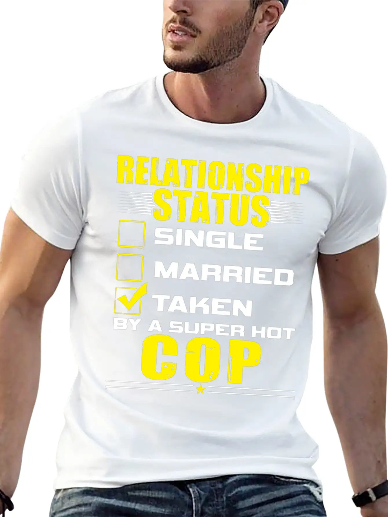 Funny His And Her Clothing Gift Idea Cop Unisex Casual T-Shirt – Clean Design For Daily Comfort