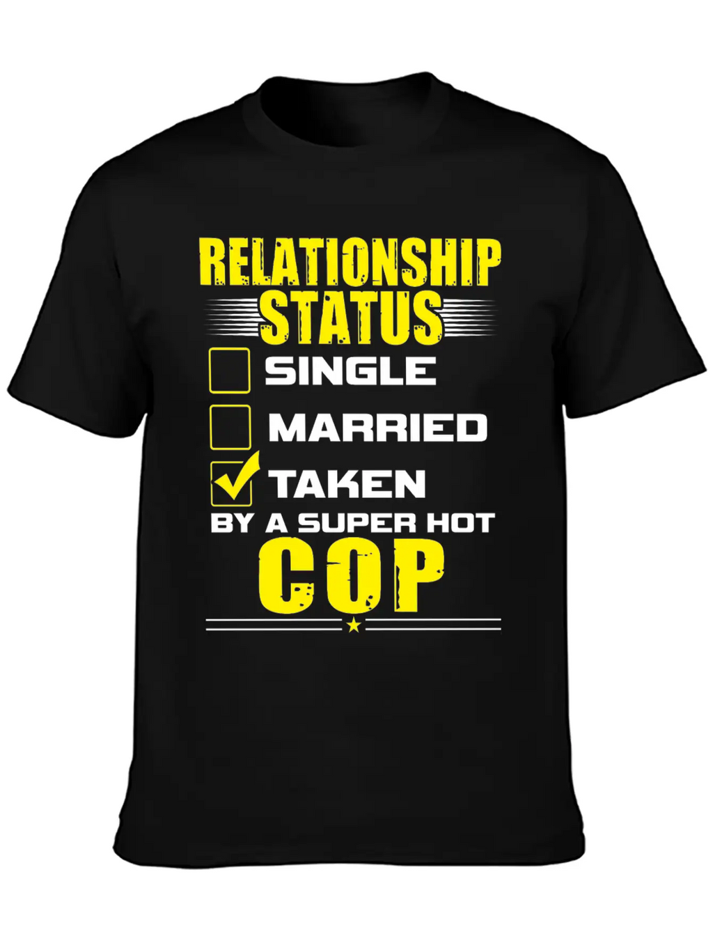 Funny His And Her Clothing Gift Idea Cop Unisex Casual T-Shirt – Clean Design For Daily Comfort