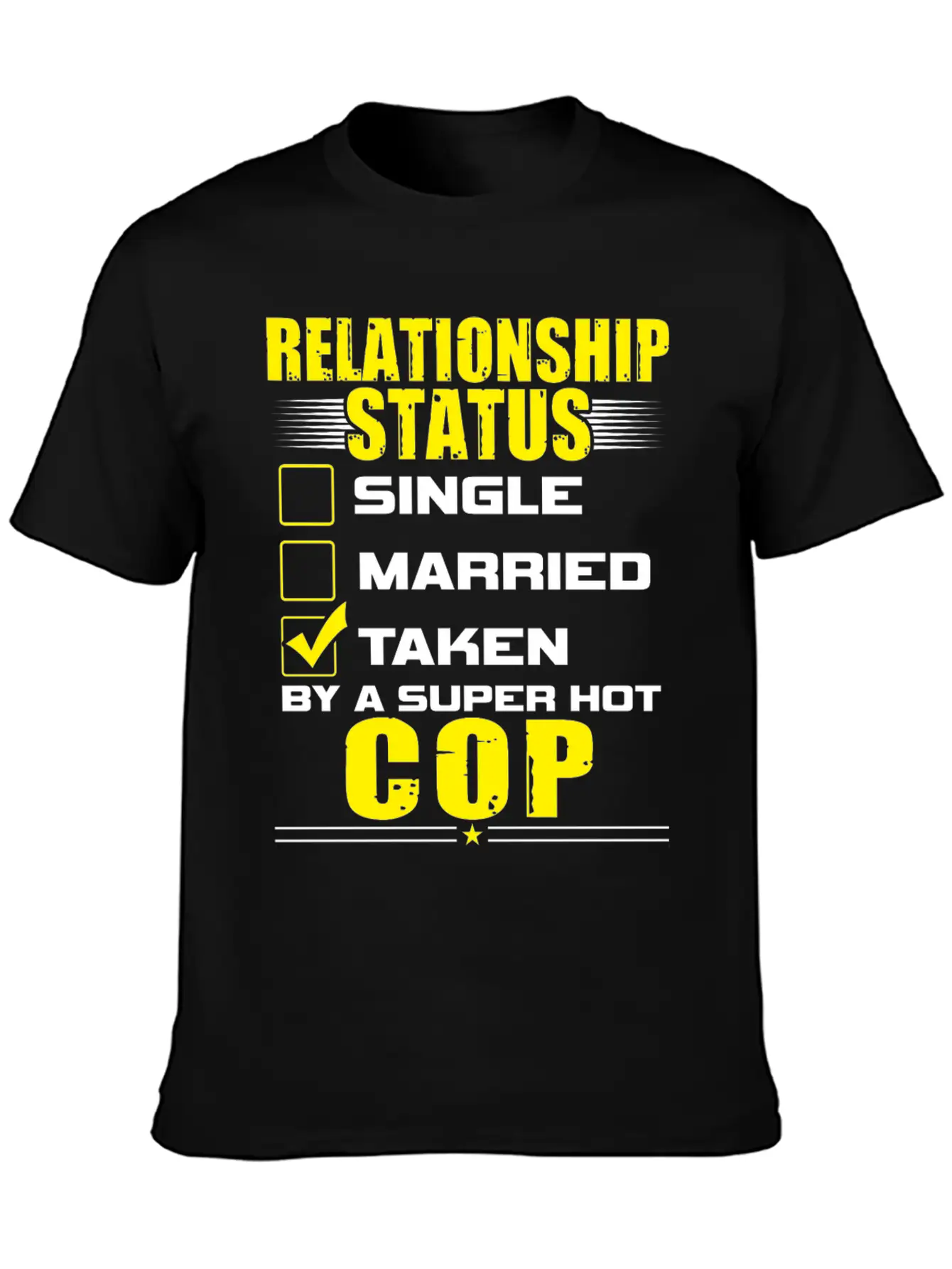 Funny His And Her Clothing Gift Idea Cop Unisex Casual T-Shirt – Clean Design For Daily Comfort
