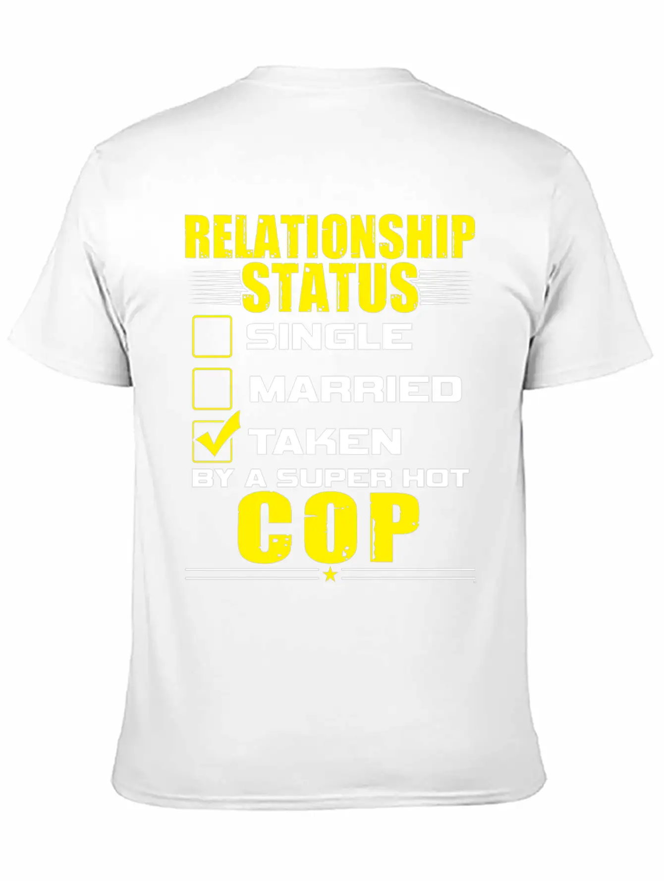 Funny His And Her Clothing Gift Idea Cop Unisex Casual T-Shirt – Clean Design For Daily Comfort