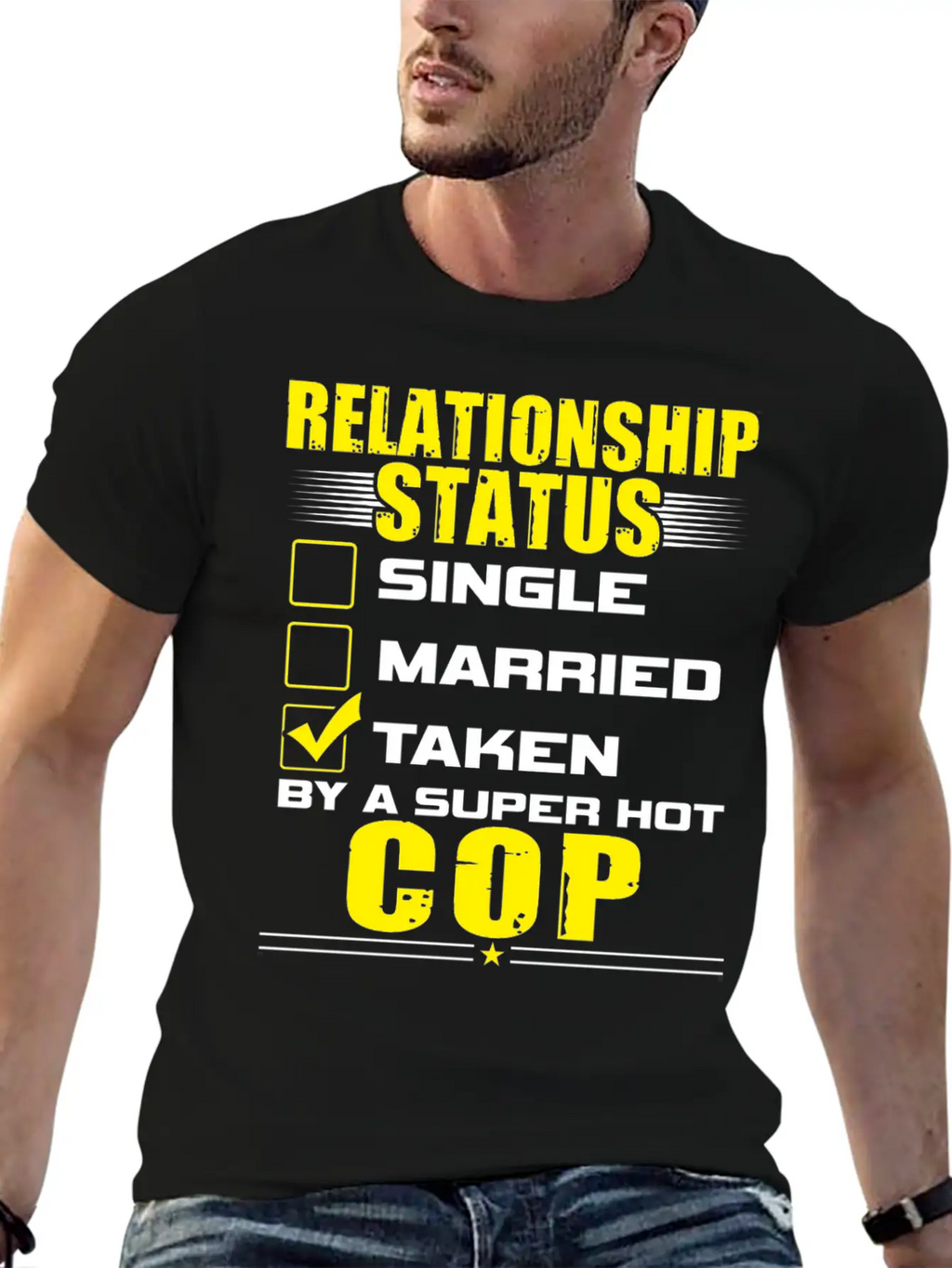 Funny His And Her Clothing Gift Idea Cop Unisex Casual T-Shirt – Clean Design For Daily Comfort