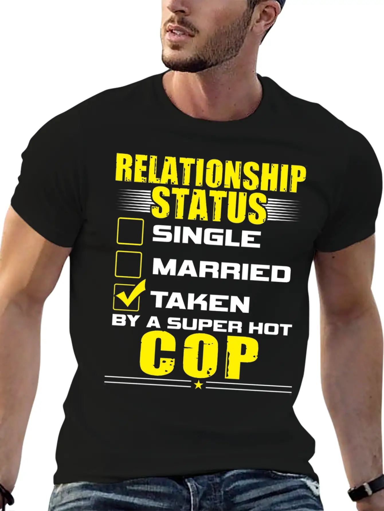 Funny His And Her Clothing Gift Idea Cop Unisex Casual T-Shirt – Clean Design For Daily Comfort
