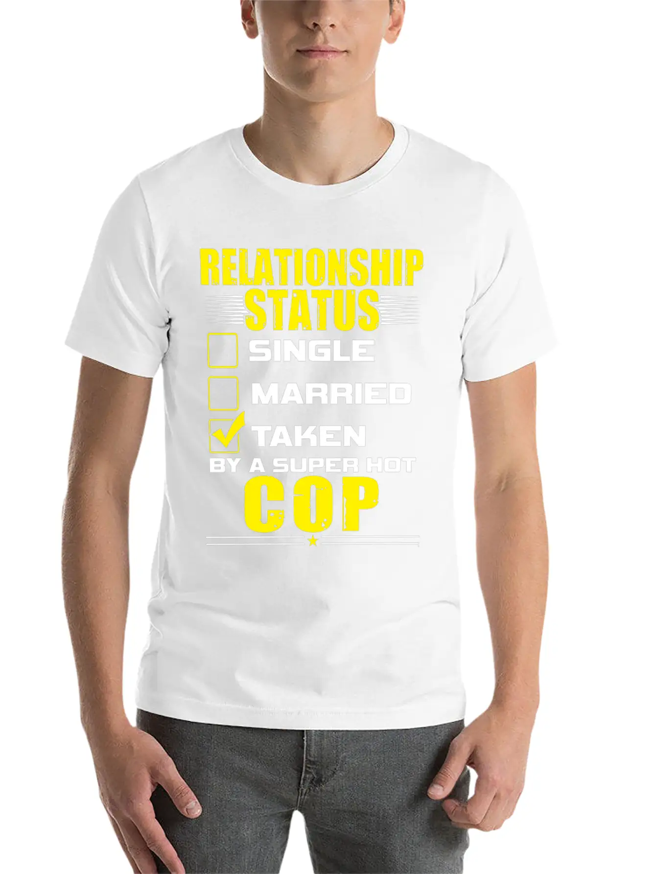 Funny His And Her Clothing Gift Idea Cop Unisex Casual T-Shirt – Clean Design For Daily Comfort