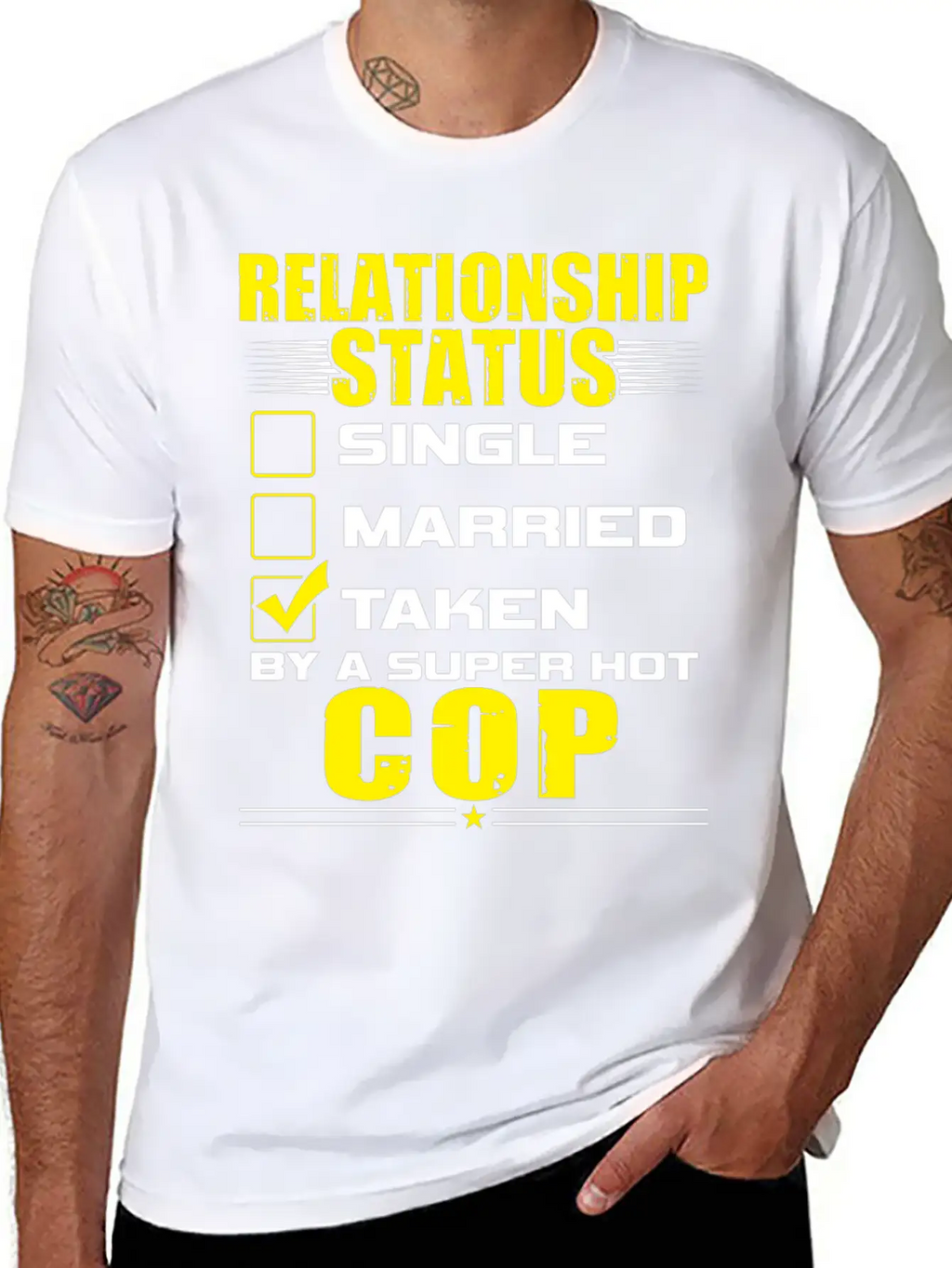 Funny His And Her Clothing Gift Idea Cop Unisex Casual T-Shirt – Clean Design For Daily Comfort