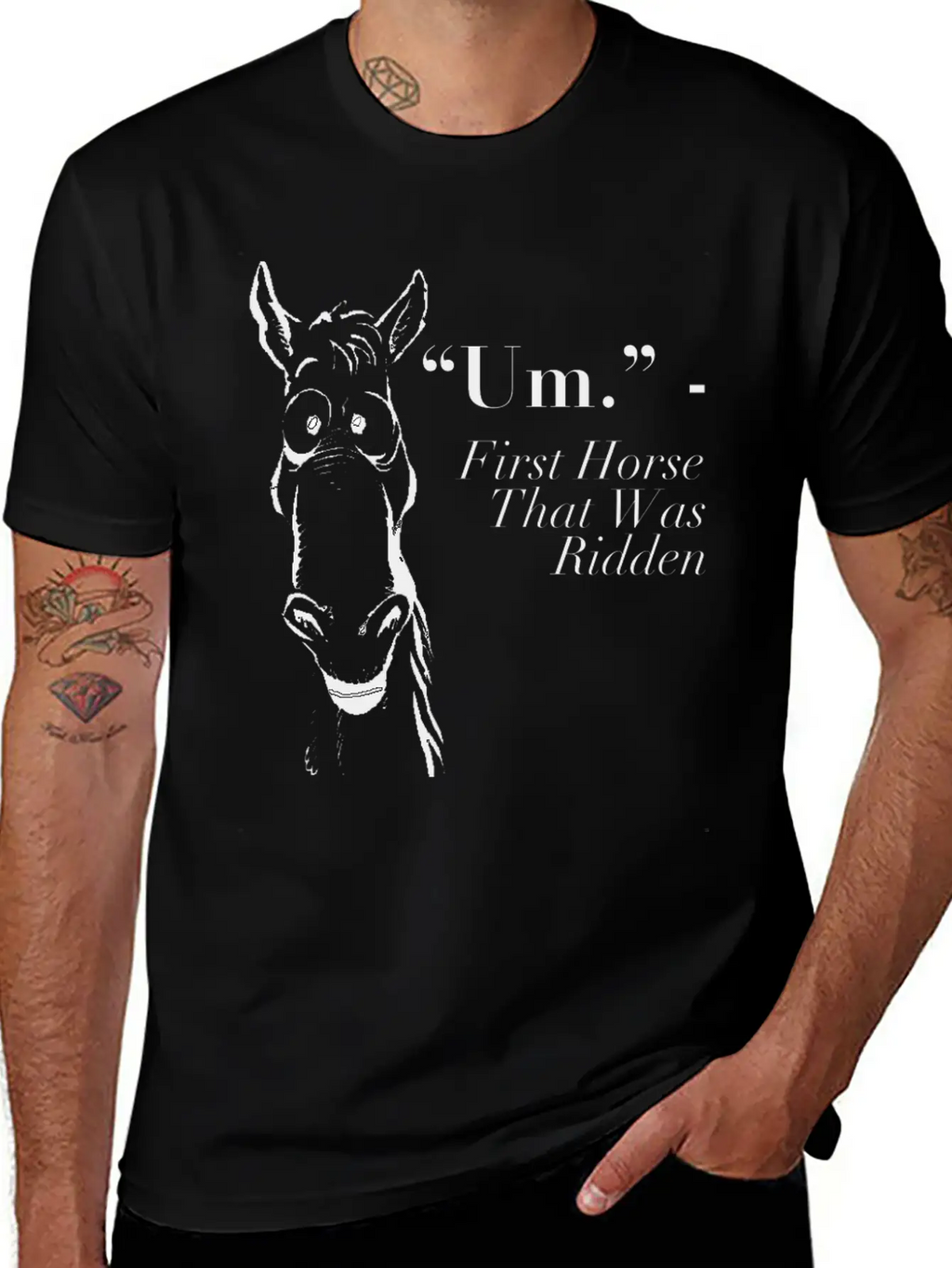 Funny Horse Shirt - Gift For Horse Lovers Breathable Soft Cotton T-Shirt – Timeless Casual Look
