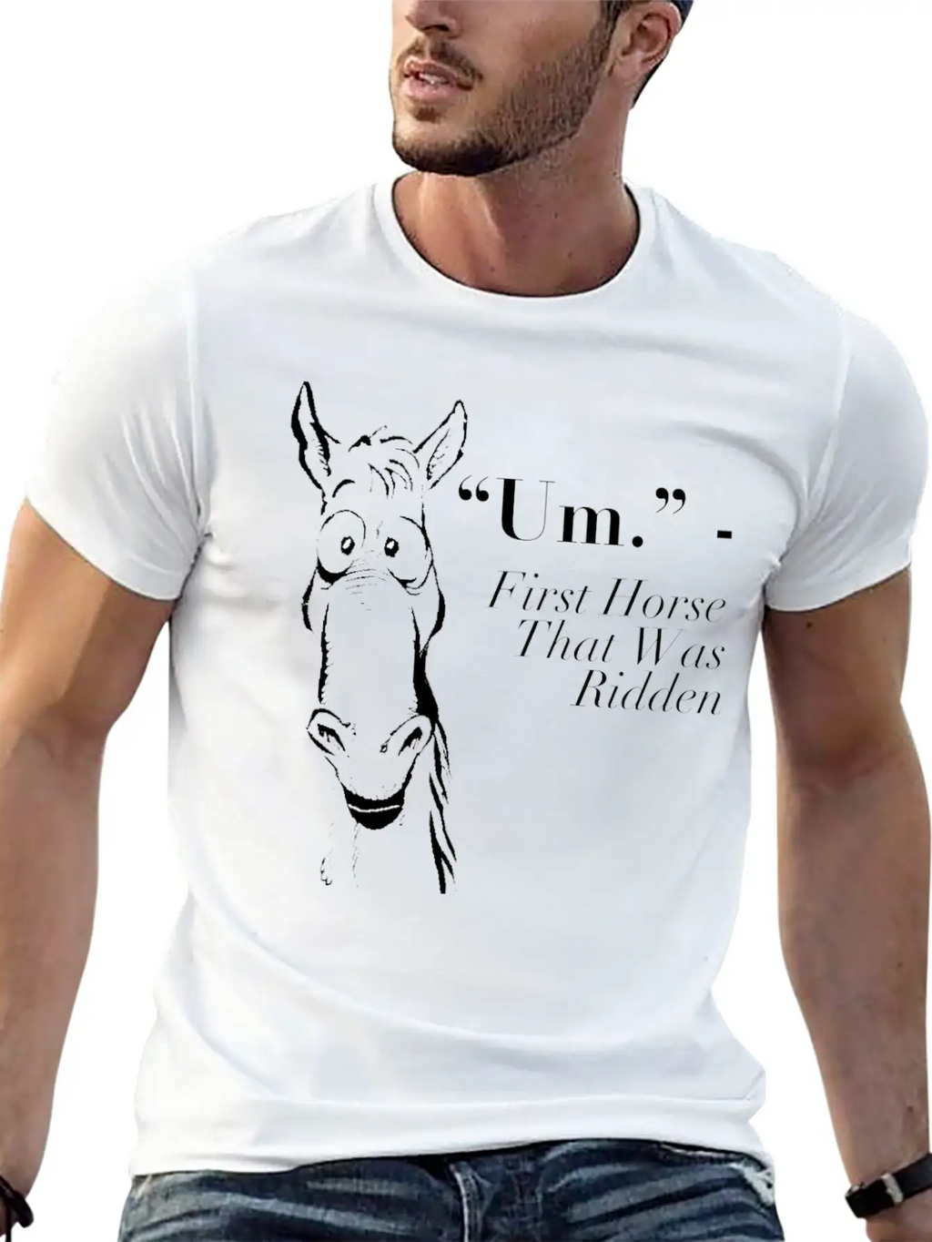 Funny Horse Shirt - Gift For Horse Lovers Breathable Soft Cotton T-Shirt – Timeless Casual Look