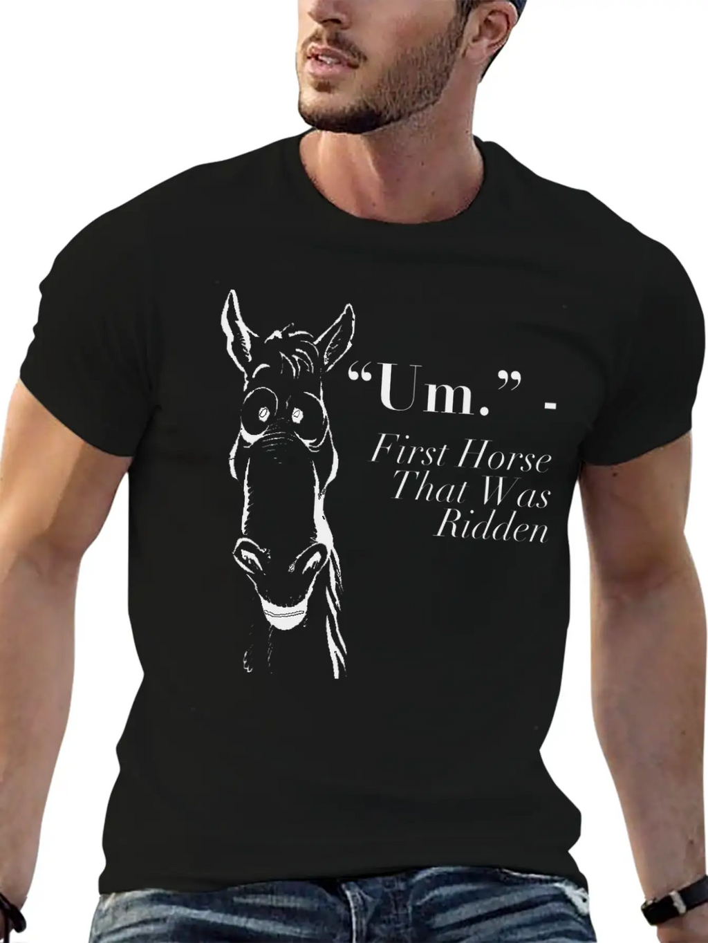 Funny Horse Shirt - Gift For Horse Lovers Breathable Soft Cotton T-Shirt – Timeless Casual Look