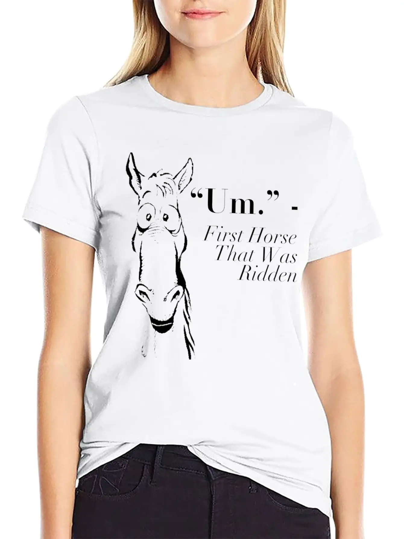 Funny Horse Shirt - Gift For Horse Lovers Breathable Soft Cotton T-Shirt – Timeless Casual Look