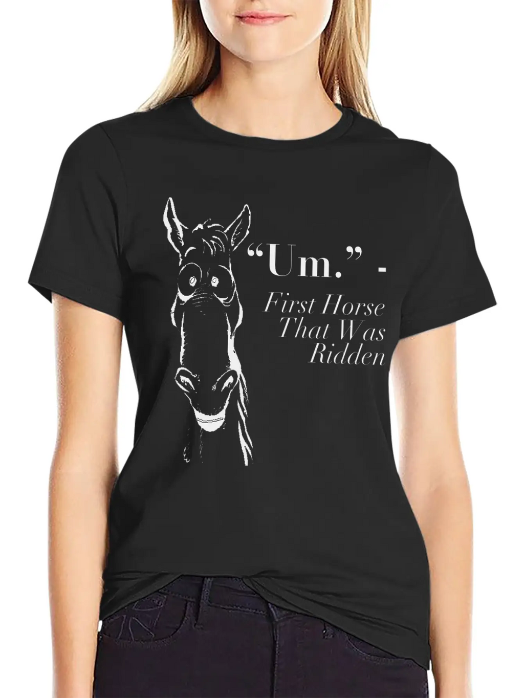 Funny Horse Shirt - Gift For Horse Lovers Breathable Soft Cotton T-Shirt – Timeless Casual Look