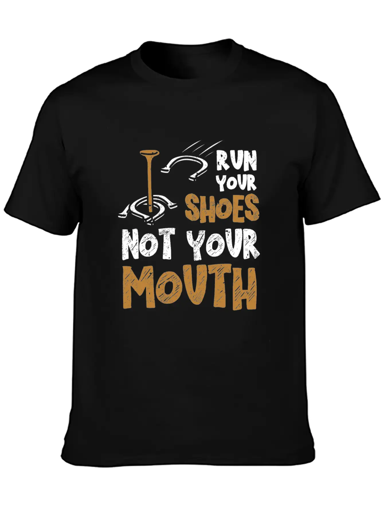 Funny Horseshoe Pitching Breathable Soft Cotton T-Shirt – Timeless Casual Look