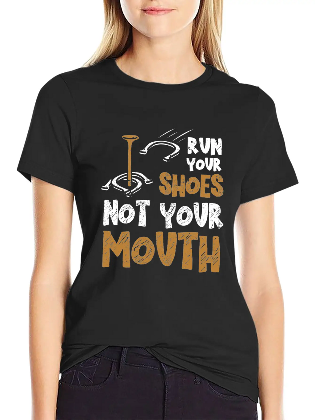 Funny Horseshoe Pitching Breathable Soft Cotton T-Shirt – Timeless Casual Look