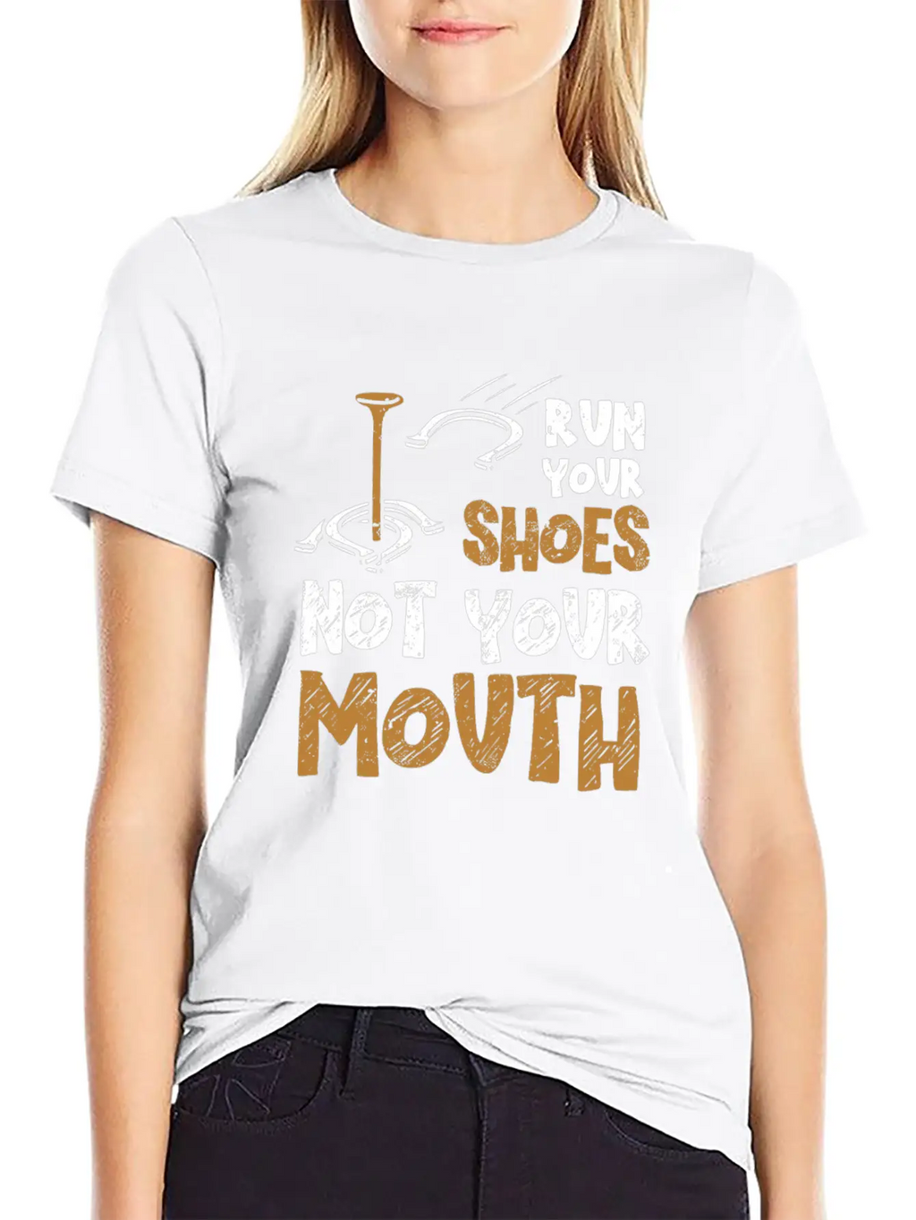 Funny Horseshoe Pitching Breathable Soft Cotton T-Shirt – Timeless Casual Look