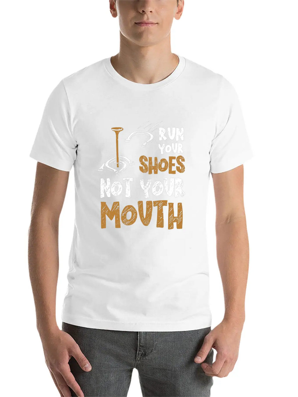 Funny Horseshoe Pitching Breathable Soft Cotton T-Shirt – Timeless Casual Look