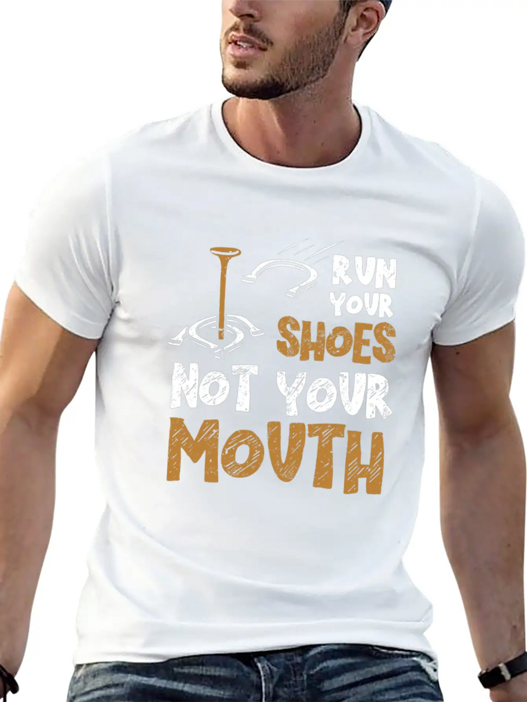 Funny Horseshoe Pitching Breathable Soft Cotton T-Shirt – Timeless Casual Look