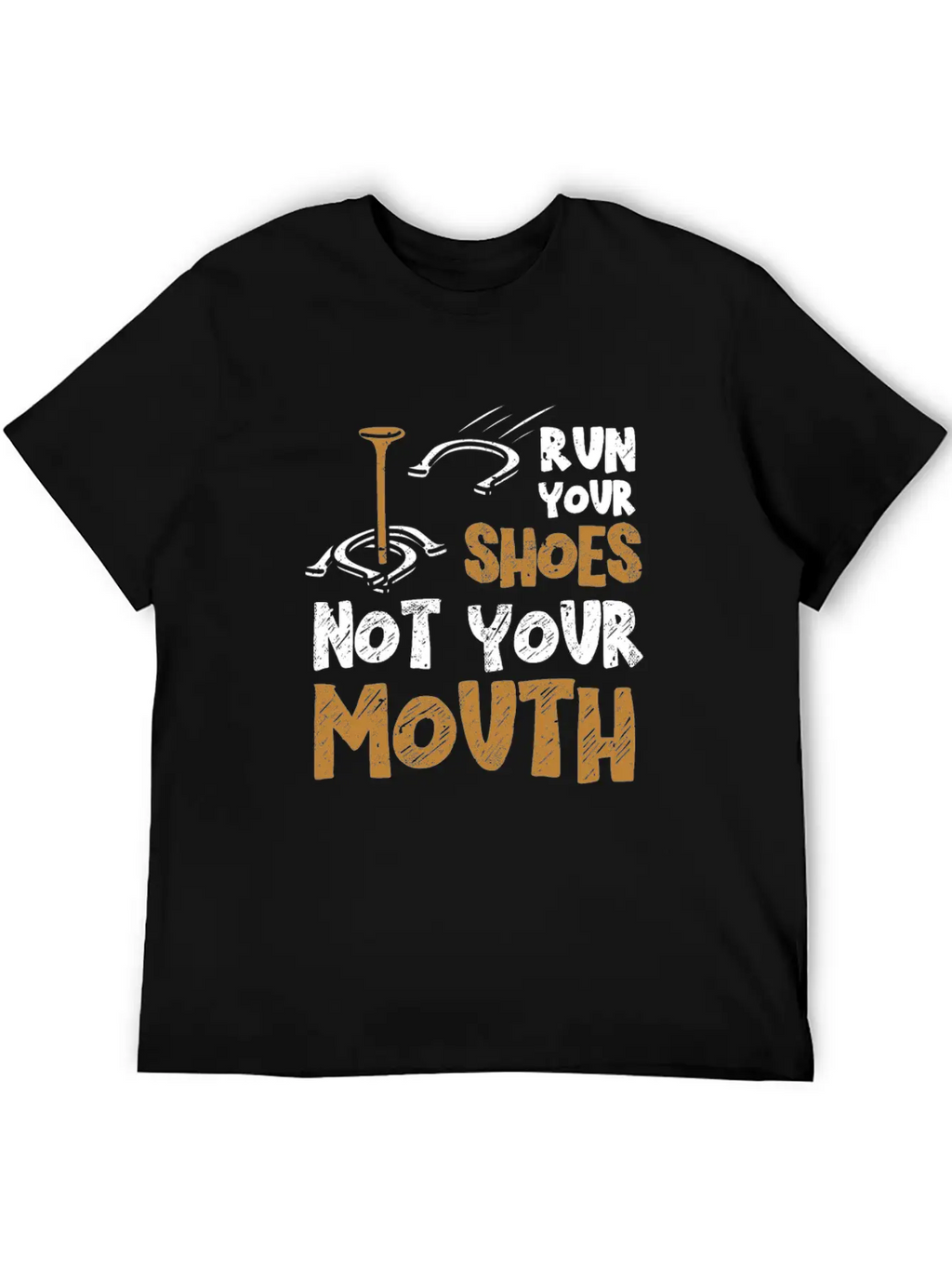 Funny Horseshoe Pitching Breathable Soft Cotton T-Shirt – Timeless Casual Look