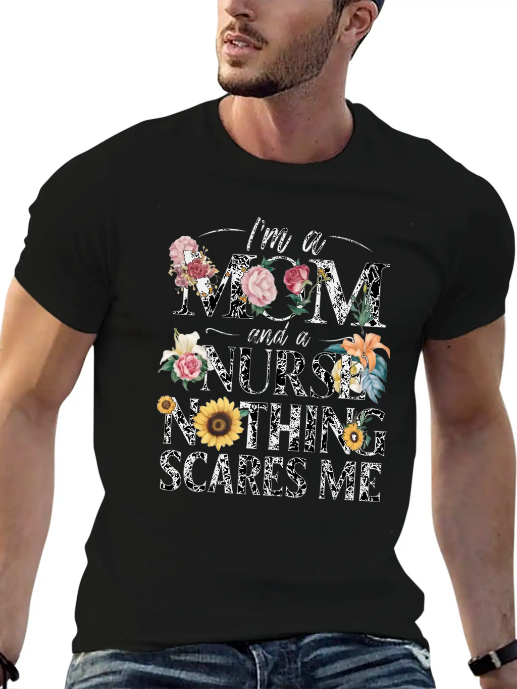 Funny, I Am A Mom And A Nurse Nothing Scares Me Relaxed Everyday Tee – Lightweight And Durable Cotton