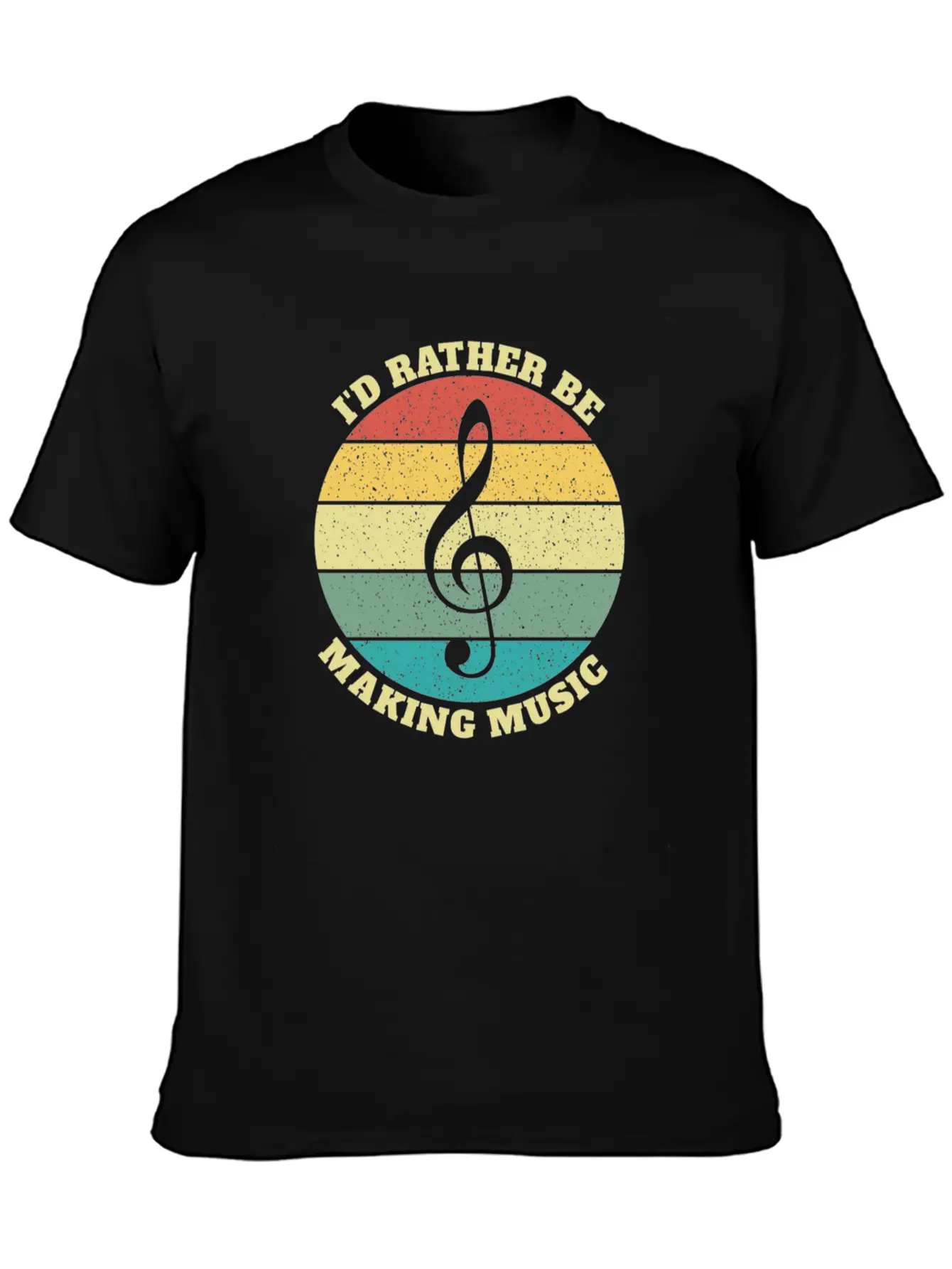 Funny I'd Rather Be Musician Musicians Retro Gift Stylish Everyday T-Shirt – Unisex Basic Cotton Tee