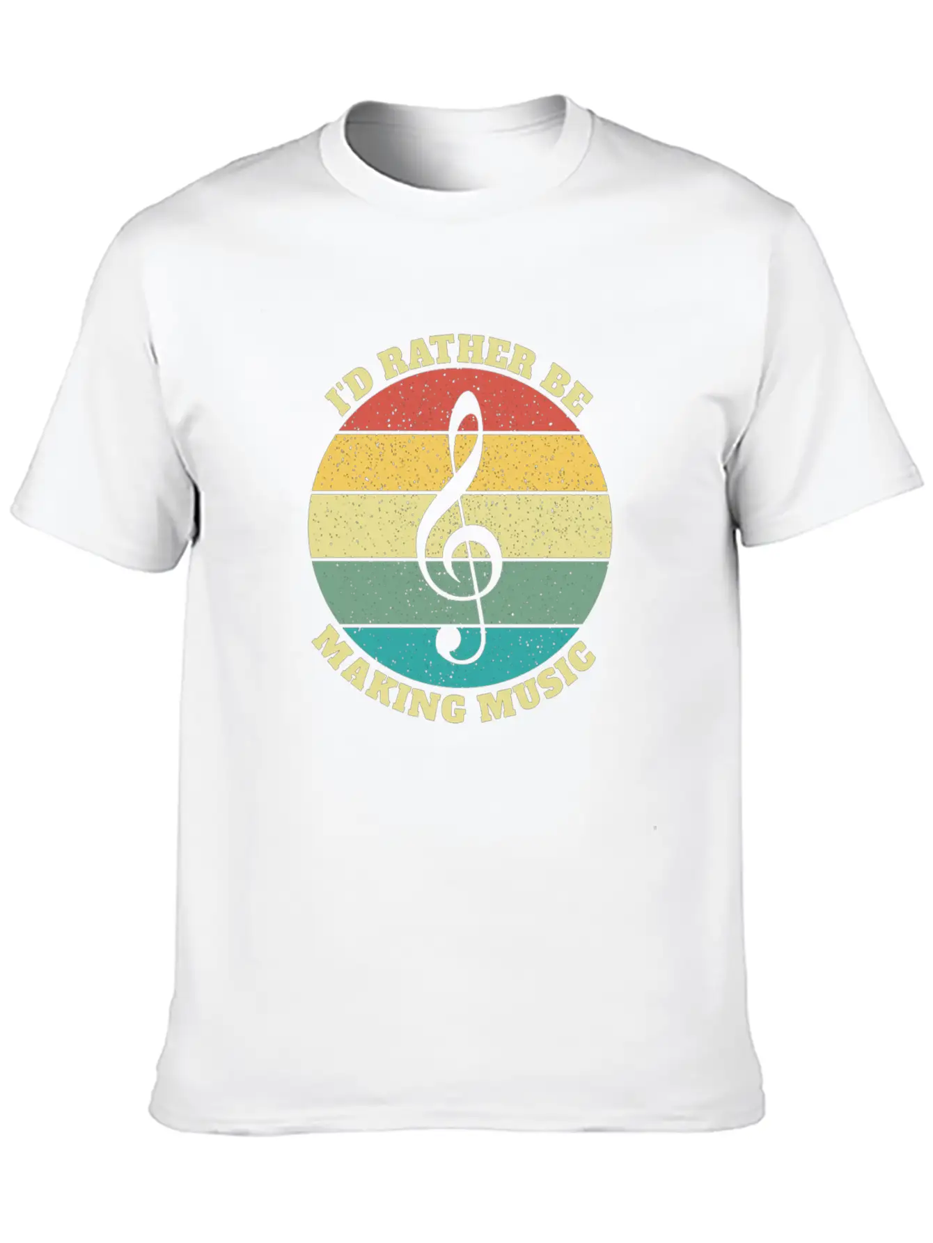 Funny I'd Rather Be Musician Musicians Retro Gift Stylish Everyday T-Shirt – Unisex Basic Cotton Tee