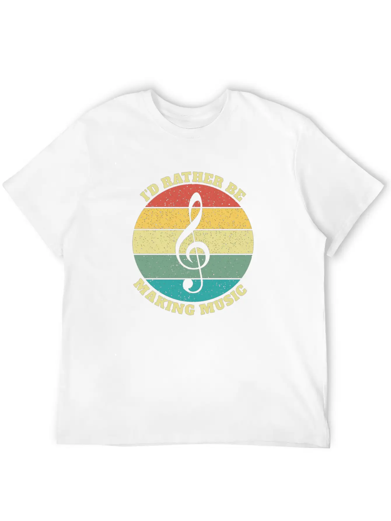 Funny I'd Rather Be Musician Musicians Retro Gift Stylish Everyday T-Shirt – Unisex Basic Cotton Tee
