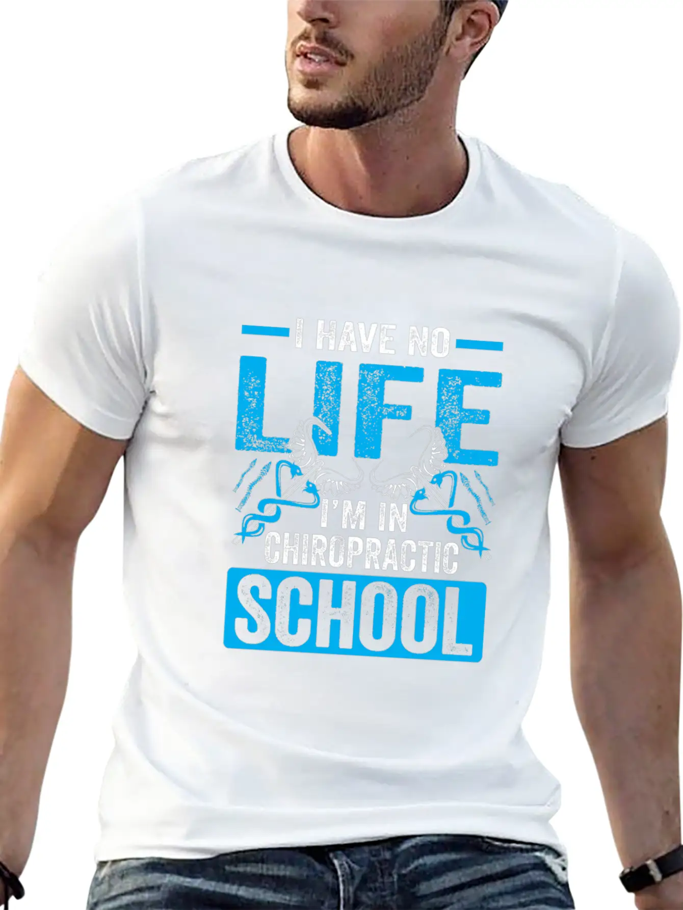 Funny I'm In Chiropractic School Chiropractor Essential Cotton Tee For Daily Outfits – Unisex Style