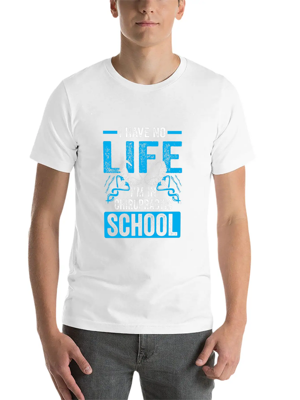 Funny I'm In Chiropractic School Chiropractor Essential Cotton Tee For Daily Outfits – Unisex Style