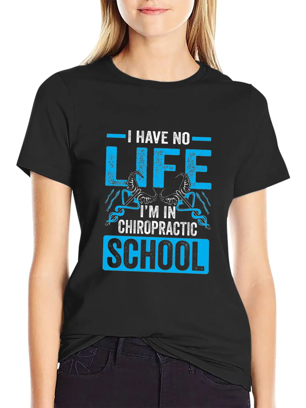 Funny I'm In Chiropractic School Chiropractor Essential Cotton Tee For Daily Outfits – Unisex Style