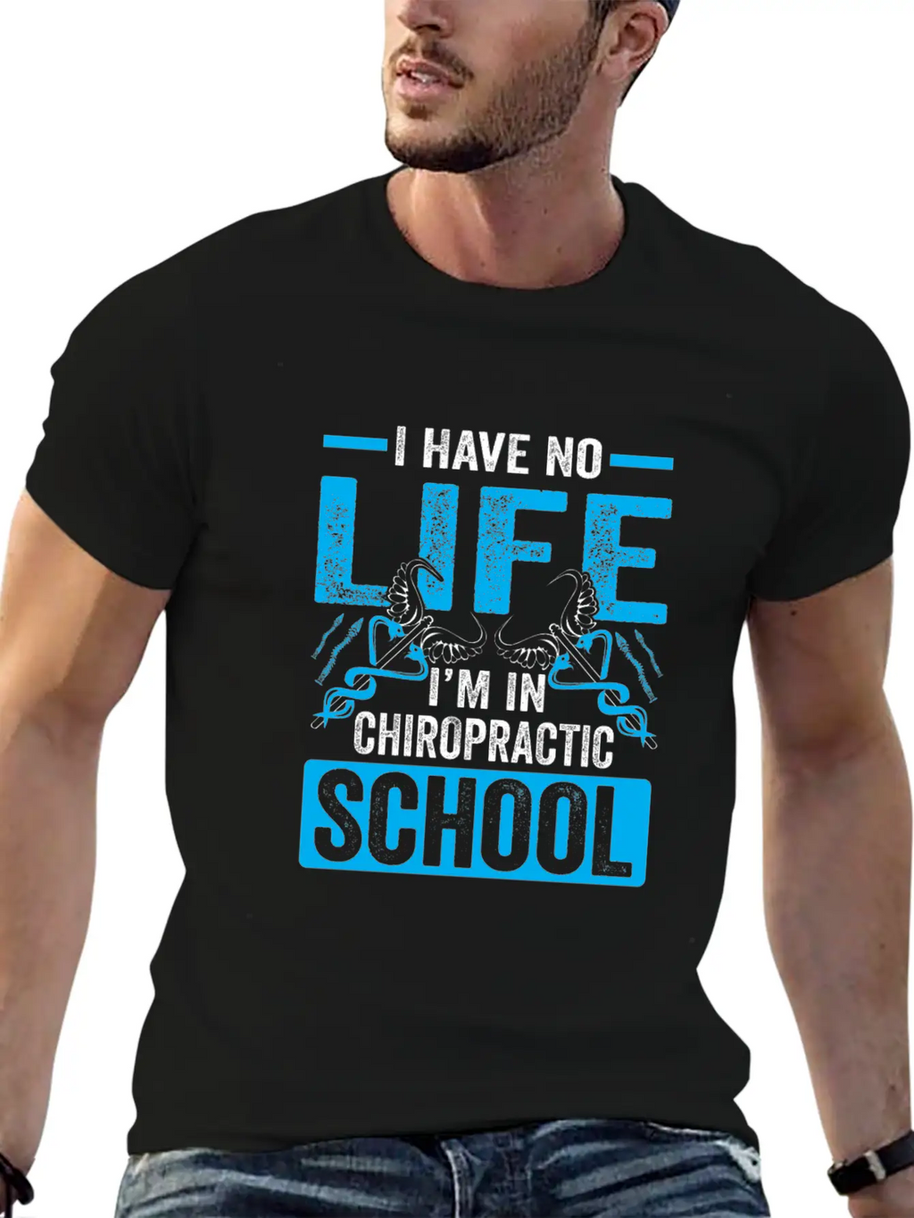 Funny I'm In Chiropractic School Chiropractor Essential Cotton Tee For Daily Outfits – Unisex Style