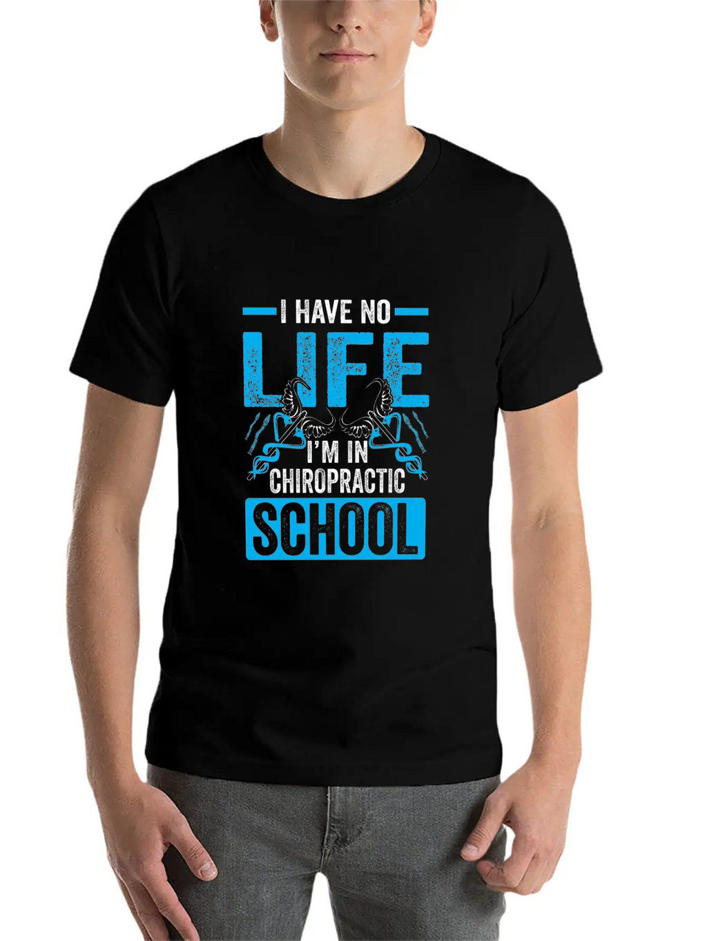 Funny I'm In Chiropractic School Chiropractor Essential Cotton Tee For Daily Outfits – Unisex Style