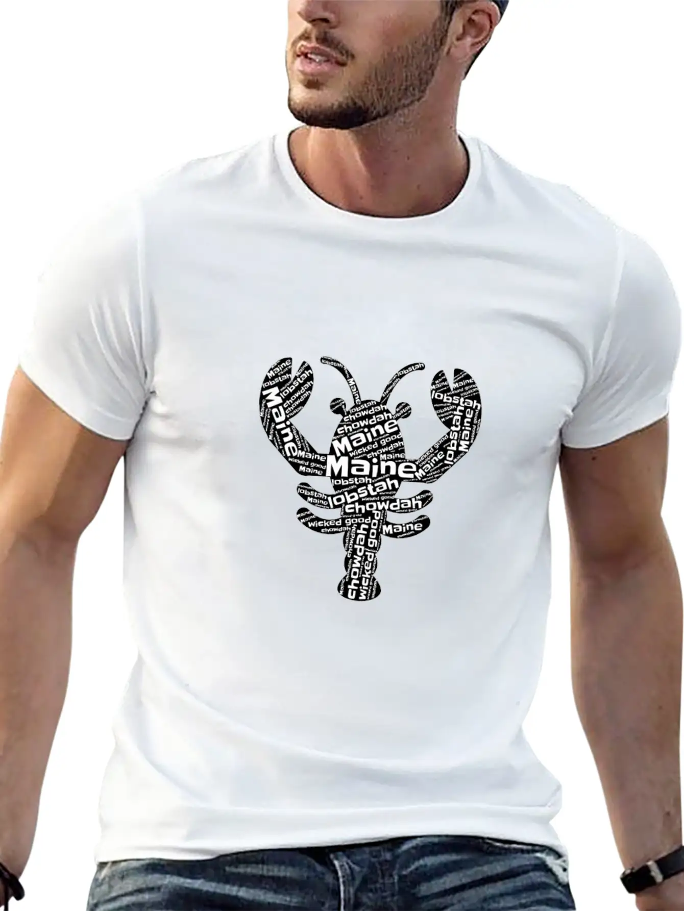 Funny Lobster Maine Accent Art Words Unisex Casual T-Shirt – Clean Design For Daily Comfort