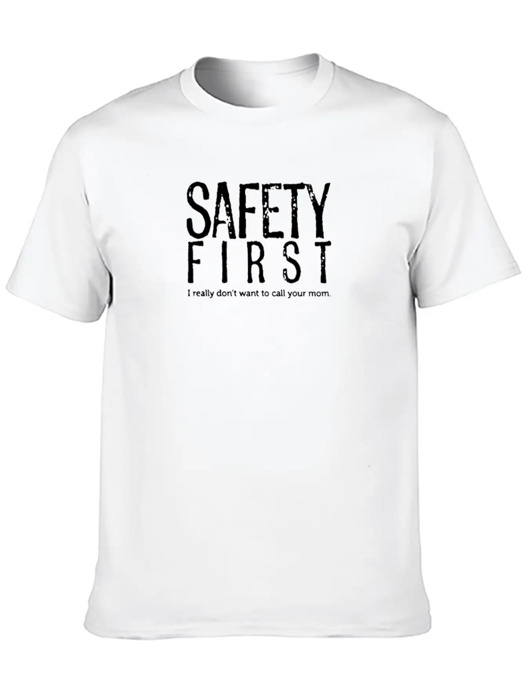 Funny Logo Safety First Classic Cotton Tee – Unisex Comfort For Any Season