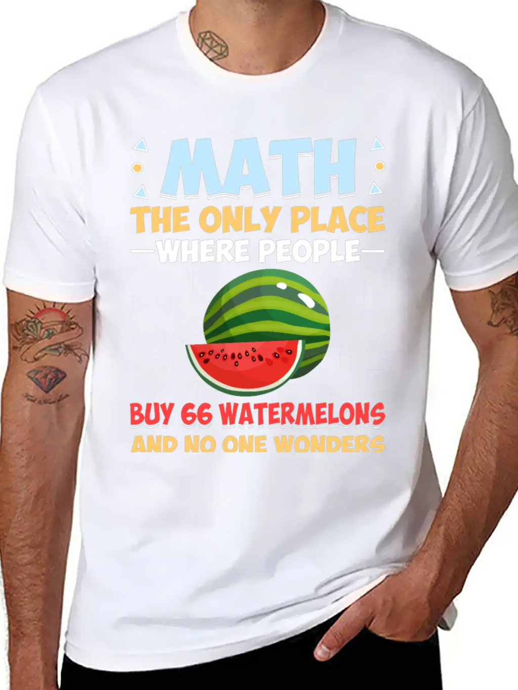 Funny Math Gift Math The Only Place Where People Basic Graphic T-Shirt – Daily Comfort In Soft Cotton