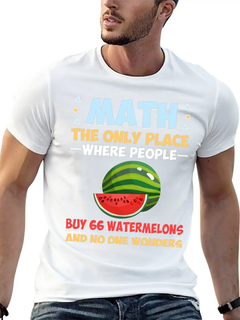 Funny Math Gift Math The Only Place Where People Basic Graphic T-Shirt – Daily Comfort In Soft Cotton