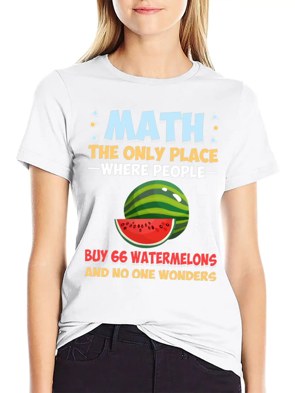 Funny Math Gift Math The Only Place Where People Basic Graphic T-Shirt – Daily Comfort In Soft Cotton