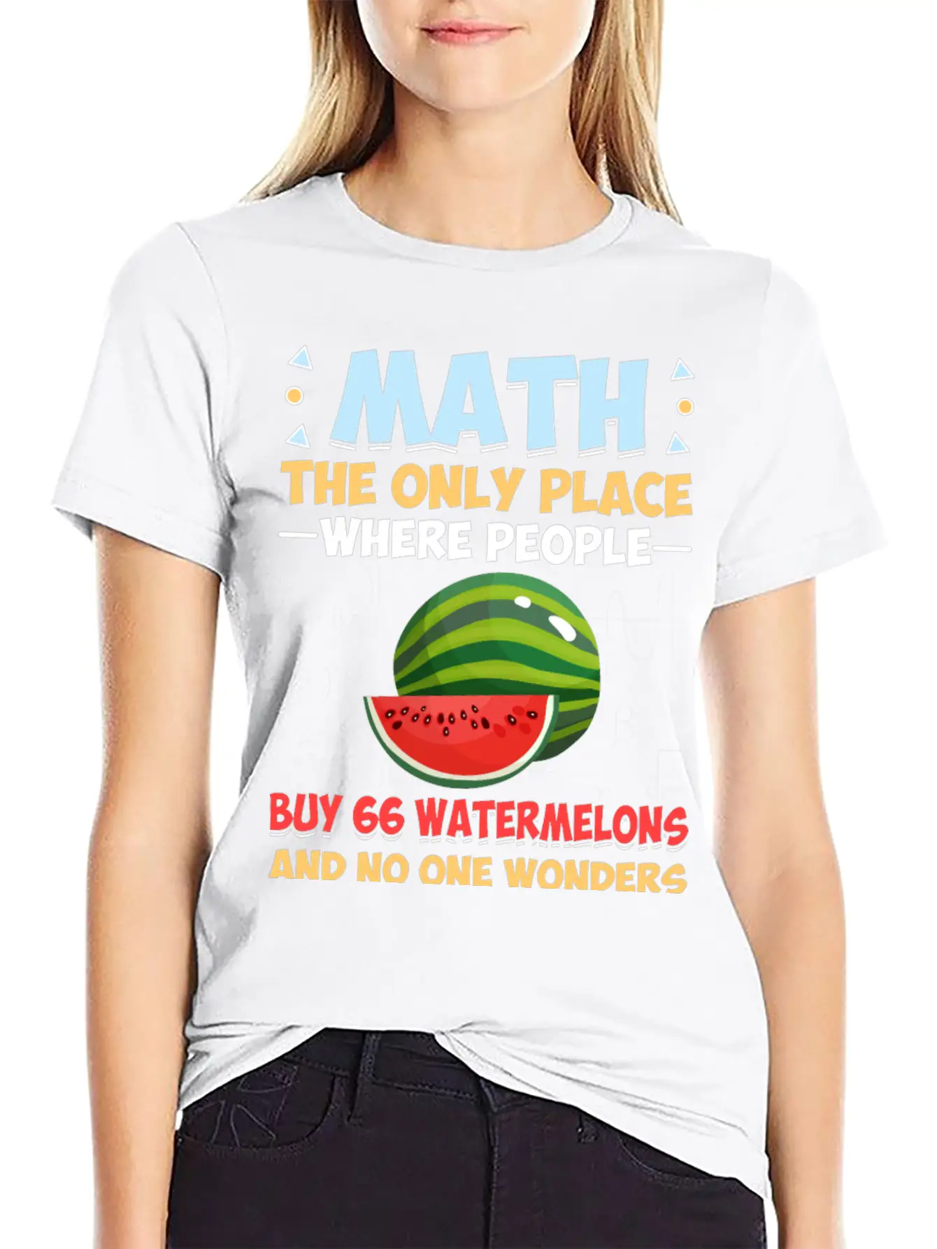 Funny Math Gift Math The Only Place Where People Basic Graphic T-Shirt – Daily Comfort In Soft Cotton