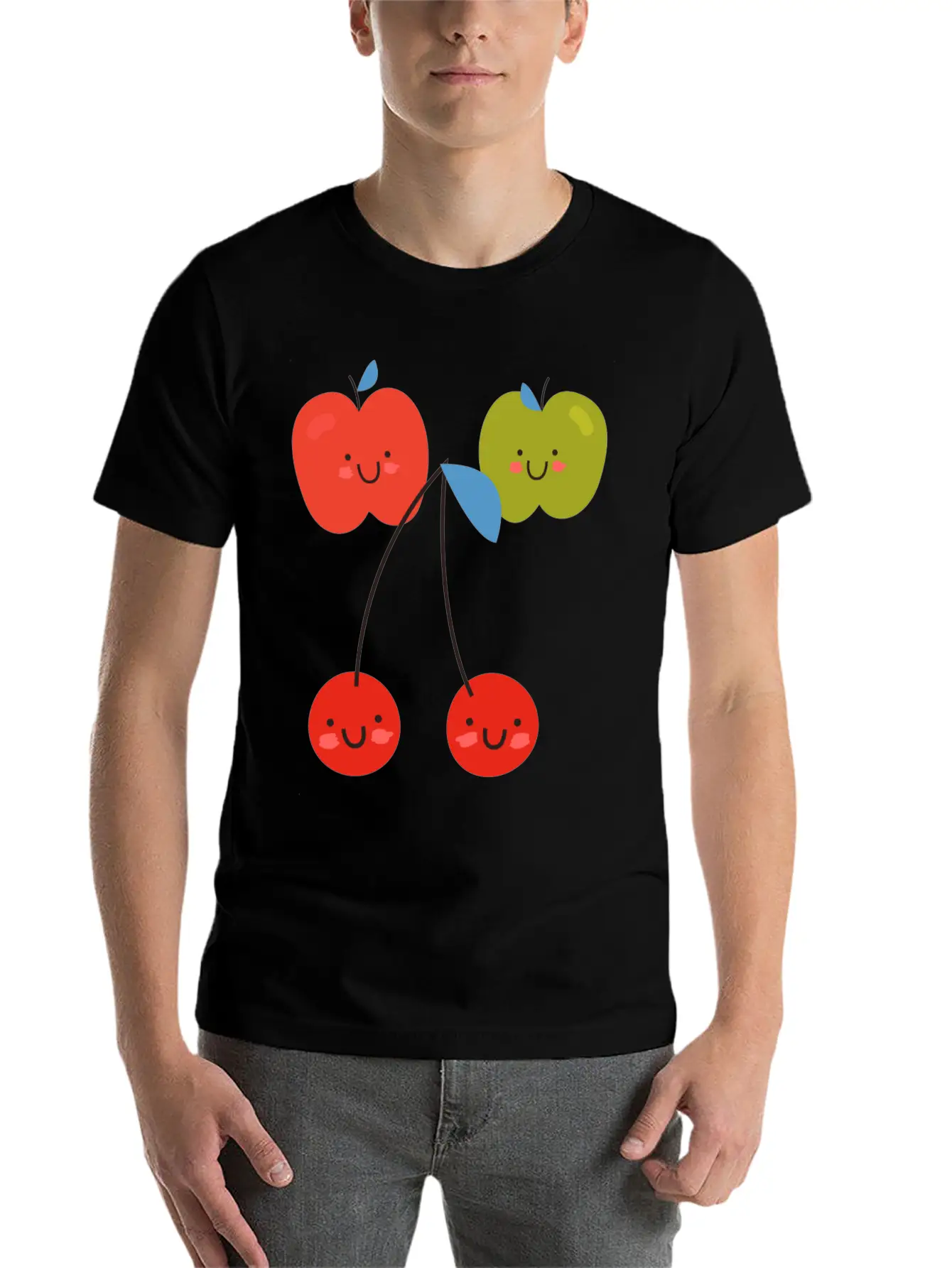 Funny Mood - Happy Smiling Faces - Good Attitude Unisex Casual T-Shirt – Clean Design For Daily Comfort