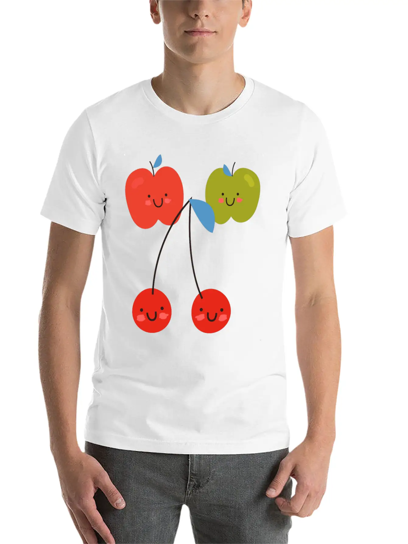 Funny Mood - Happy Smiling Faces - Good Attitude Unisex Casual T-Shirt – Clean Design For Daily Comfort